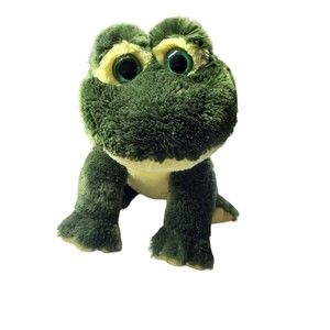 Green FROG Stuffed Animal Plush, 14" Tall, by Aurora